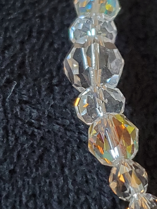 Vintage Swarovski wire choker with Aurora boreal Bead Crystal Necklace - Picture 5 of 7